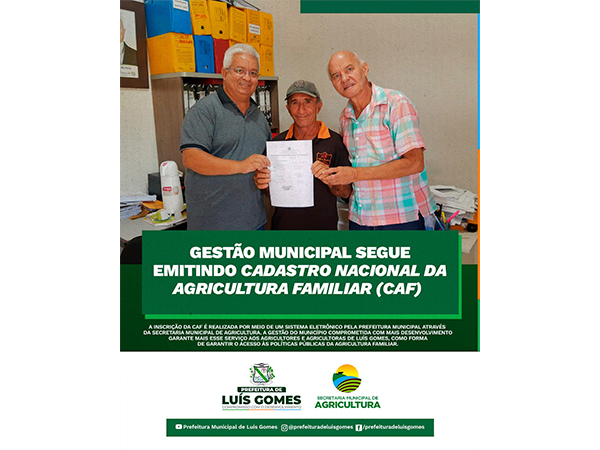 CADASTRO NACIONAL DA AGRICULTURA FAMILIAR (CAF)