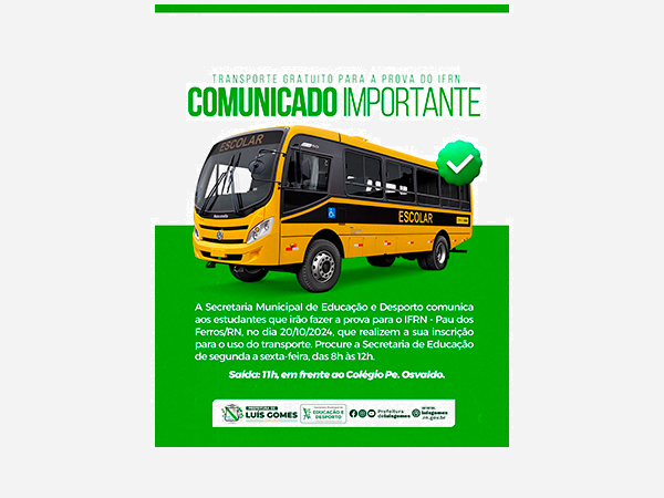 COMUNICADO IMPORTANTE!