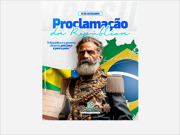 Hoje, 15 de novembro, celebramos a Proclamação da República e renovamos o compromisso com uma nação mais justa e livre.